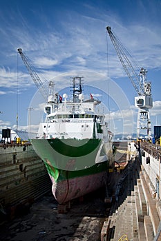 Drydocked Sea Vessel