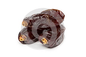 Dryed dates on white background