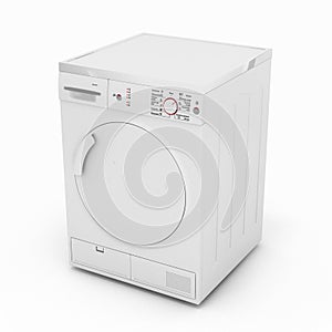 Dryer machine isolated on white background 3d