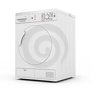 Dryer machine isolated on white background 3d render