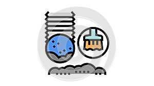 dryer vent cleaning color icon animation