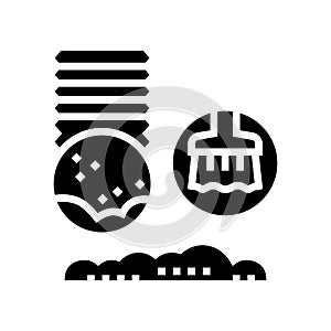 dryer vent cleaning glyph icon vector illustration