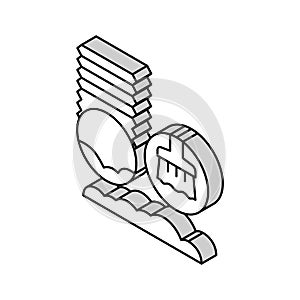 dryer vent cleaning isometric icon vector illustration