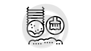 dryer vent cleaning line icon animation