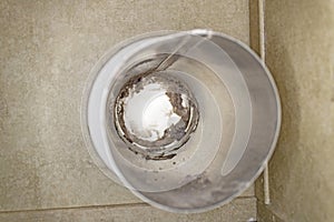 Dryer vent duct after cleaning