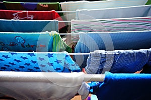 Drying baby clothes