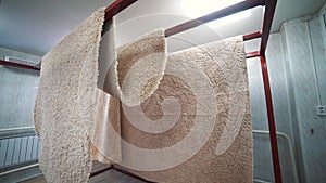 Drying of carpets in the room with air ionization