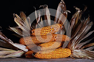 Drying corn cobs