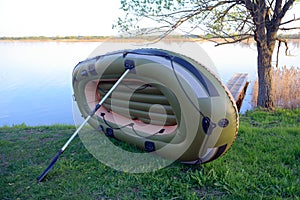 Drying inflatable boat