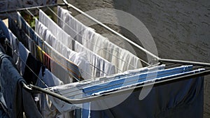 Drying laundry in the dryer