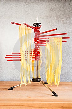 Drying Self-made Italian Pasta