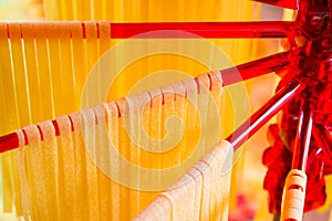 Drying Self-made Italian Pasta