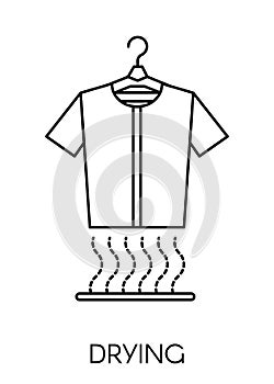 Drying service of cleaning company, shirt on hanger
