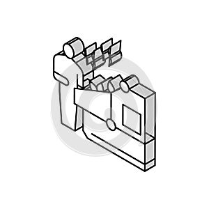 drying tea isometric icon vector illustration