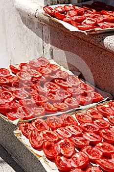 Drying tomatoes in Apulia