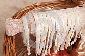 Drying traditional homemade pasta