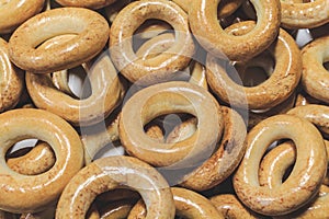 Drying wheat flour close up. Russian food.