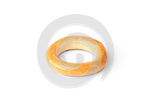 Dryings bagel isolated on white.