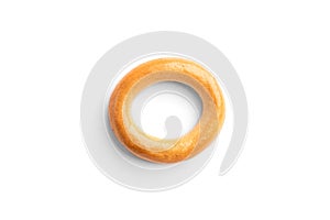 Dryings bagel isolated on white.