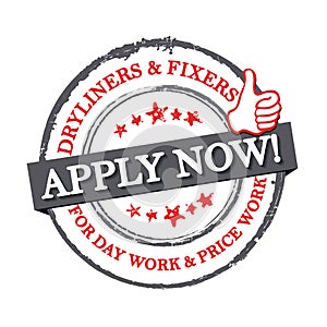 Dryliners and Fixers - We are hiring - printable badge