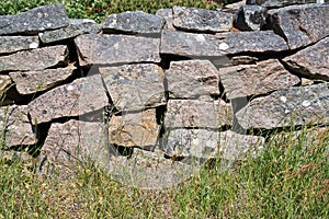 Drystone fence wall