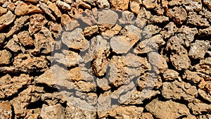 drywall texture. jammed stones. Menorca, Spain