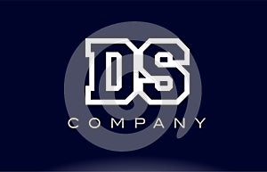 DS D S alphabet letter logo icon company