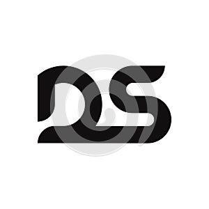 DS Letter Logo Design With Simple style
