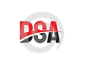 DSA Letter Initial Logo Design Vector Illustration