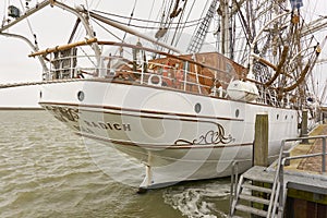 The stern of sailing ship Christian Radich