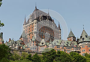 Chateau Frontenac Quebec city Canada. Built by Canadian Pacific Railways.