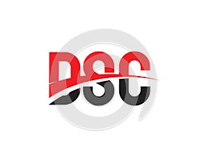 DSC Letter Initial Logo Design Vector Illustration photo