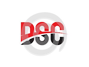DSC Letter Initial Logo Design Vector Illustration