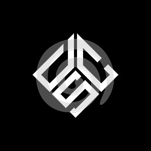 DSC letter logo design on black background. DSC creative initials letter logo concept. DSC letter design photo
