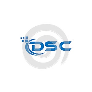 DSC letter logo design on white background. DSC creative initials letter logo concept. DSC letter design photo
