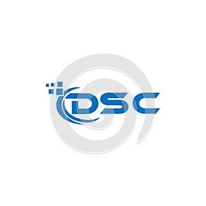 DSC letter logo design on white background. DSC creative initials letter logo concept. DSC letter design