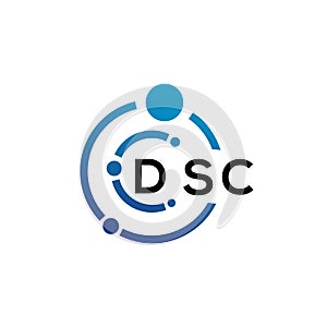 DSC letter logo design on white background. DSC creative initials letter logo concept. DSC letter design