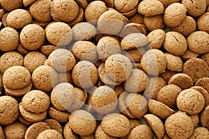 Close-up of dutch ginger nuts or pepernoten