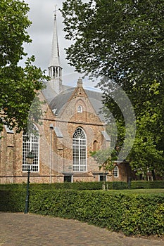 View on the Grote kerk or Jacobijnerkerk in Leeuwarden