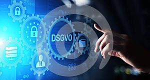 DSGVO, GDPR General data protection regulation european law cyber security personal information privacy concept