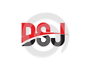 DSJ Letter Initial Logo Design Vector Illustration photo