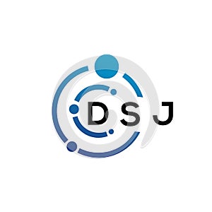 DSJ letter logo design on white background. DSJ creative initials letter logo concept. DSJ letter design photo