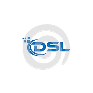 DSL letter logo design on white background. DSL creative initials letter logo concept. DSL letter design photo