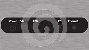 DSL modem front panel