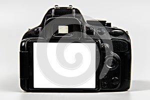 DSLR Camera with blank screen for placement