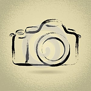 DSLR Camera with Brushwork photo