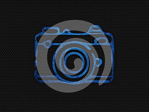 DSLR camera creative colourful logo