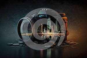 DSLR Camera 3d Illustration Created by Generative AI