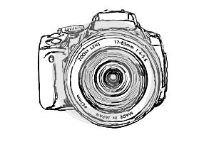 DSLR Camera - front view