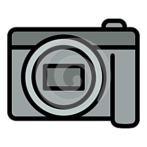 Dslr camera icon, outline style